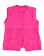 knitted red waistcoat