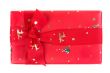 Red gift box with ribbon and bow
