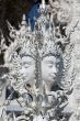 Close up detail of the White Temple. Thailand