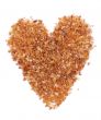 Brown sugar with a shape of heart