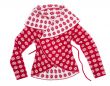 Women`s fashion knitted sweater with a pattern of snowflakes