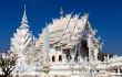 Main chapel of the famous Wat Rong Khun (White temple) in Thaila