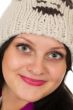 Portrait of a beautiful brunette in a warm hat