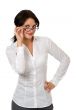 beautiful girl with glasses