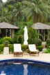 Bungalows and a swimming pool 