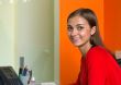 Beautiful girl in the office