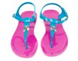 pair of beach slippers purple