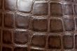 Natural brown leather background closeup