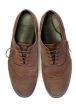 pair of brown casual design women`s shoes. View from above