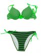 Green striped swimsuit