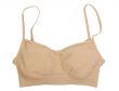 Beige seamless microfiber bra