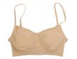 Beige seamless microfiber bra