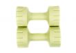 Two green dumbbell