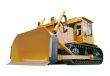 Heavy crawler bulldozer  isolated 