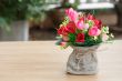 Decorative flower on wooden desk