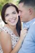 Mixed Race Romantic Couple Portrait in the Park