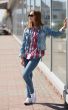 Young beautiful stylish girl in sunglasses on the streets