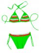 Green with red insert fashionable swimsuit