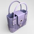 Lilac wicker handbag
