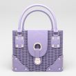 Lilac wicker handbag