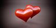 Shiny red hearts