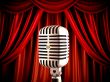 Microphone on stage