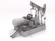Pumpjack isolated