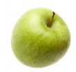 Green ripe apple isolated