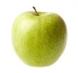 Green ripe apple isolated