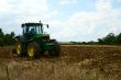 Tractor working on the field