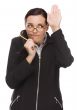 Timid Mixed Race Businesswoman Raises Her Hand to Ask Question 