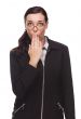 Surprised Mixed Race Businesswoman Puts Hand Over Her Lips 
