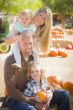 Attractive Family Portrait at the Pumpkin Patch