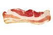 Bacon on white background