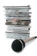 Microphone and karaoke compact discs collection