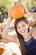 Preteen Girl Portrait at the Pumpkin Patch