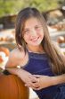 Preteen Girl Portrait at the Pumpkin Patch