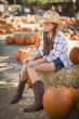 Preteen Girl Portrait at the Pumpkin Patch