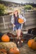 Preteen Girl Portrait at the Pumpkin Patch