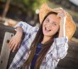 Preteen Girl Portrait at the Pumpkin Patch