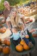 Young Family Enjoys a Day at the Pumpkin Patch