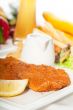 classic Milanese veal cutlets and vegetables