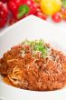 spaghetti pasta with bolognese sauce