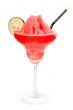 frozen strawberry margarita daiquiri isolated on white