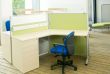 office desks and blue chairs cubicle set 