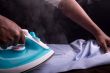 Ironing a shirt