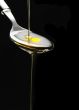 olive oil on a spoon