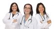 Three Hispanic and Mixed Race Female Doctors or Nurses