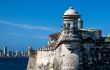 Caribbean Cuba fortress with skyline from Havana