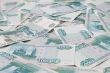 Background of thousand russian roubles bills